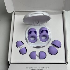 Loop Quiet 2 Earplugs Violet Noise Reduction Hearing Protection New Open Box